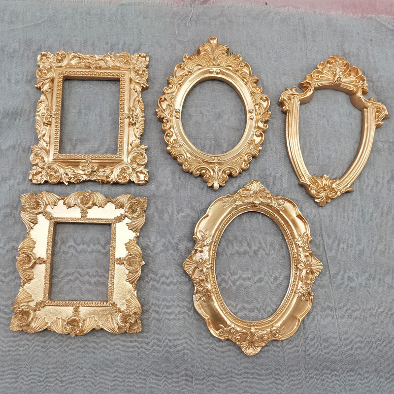 Bamboo Photo Frame - إطار صور صغير ذهبي، إكسسوارات تصوير،