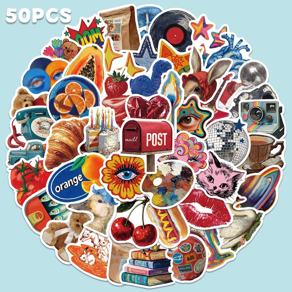 Home Decor Magazine - 50 قطعة ملصق Y2K عتيق ملصق