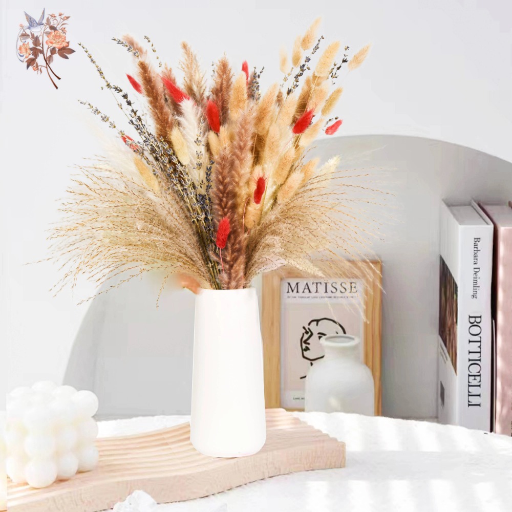 باقة زهور بامباس طبيعية مجففة  - مراجعة Pampas Grass Decor وسعره