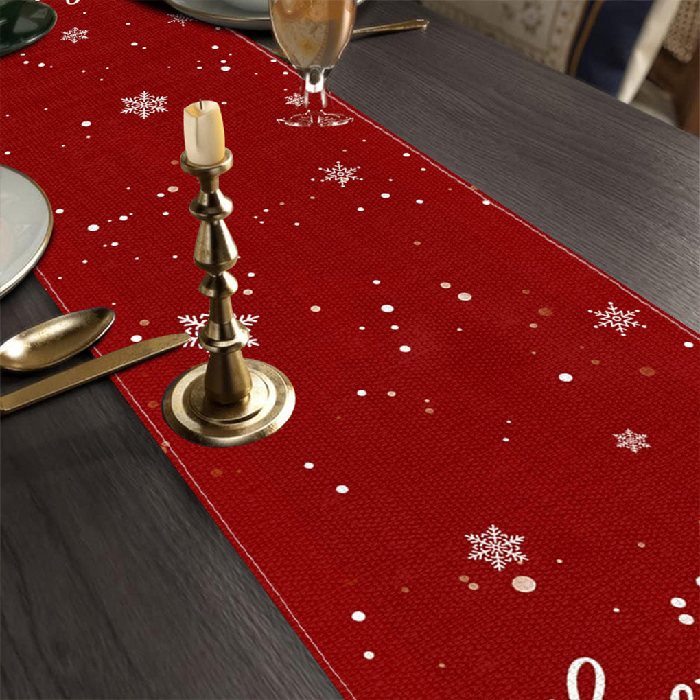 مفرش طاولة عيد الميلاد الزهري  - مراجعة Linen Table Runner وسعره