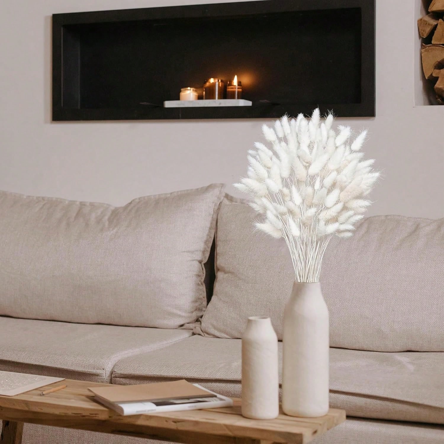 120 قطعة ديكور عشب بامباس المج - مراجعة Pampas Grass Decor وسعره