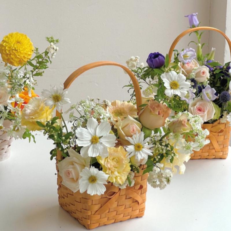 سلة زهور جديدة من الخيزران وال - مراجعة Rattan Plant Basket وسعره