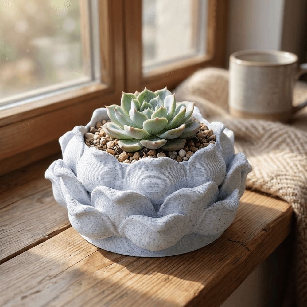 وعاء نباتات عصارية على شكل زهر - مراجعة Rattan Plant Basket وسعره